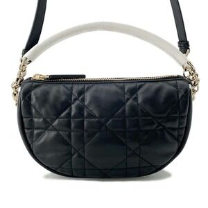 Christian Dior Vibe Hobo Cannage Shoulder Bag Black